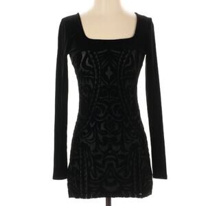 Free People Boogie Nights Gothic Brocade Damask Jacquard Stretchy Dress